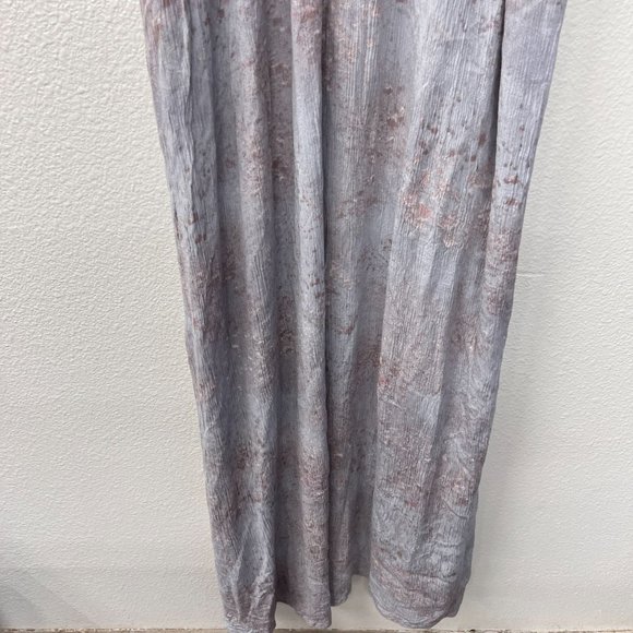Mahina gray sleeveless strap maxi dress brown splatter boho Hawaii  Size: M - Picture 2 of 6
